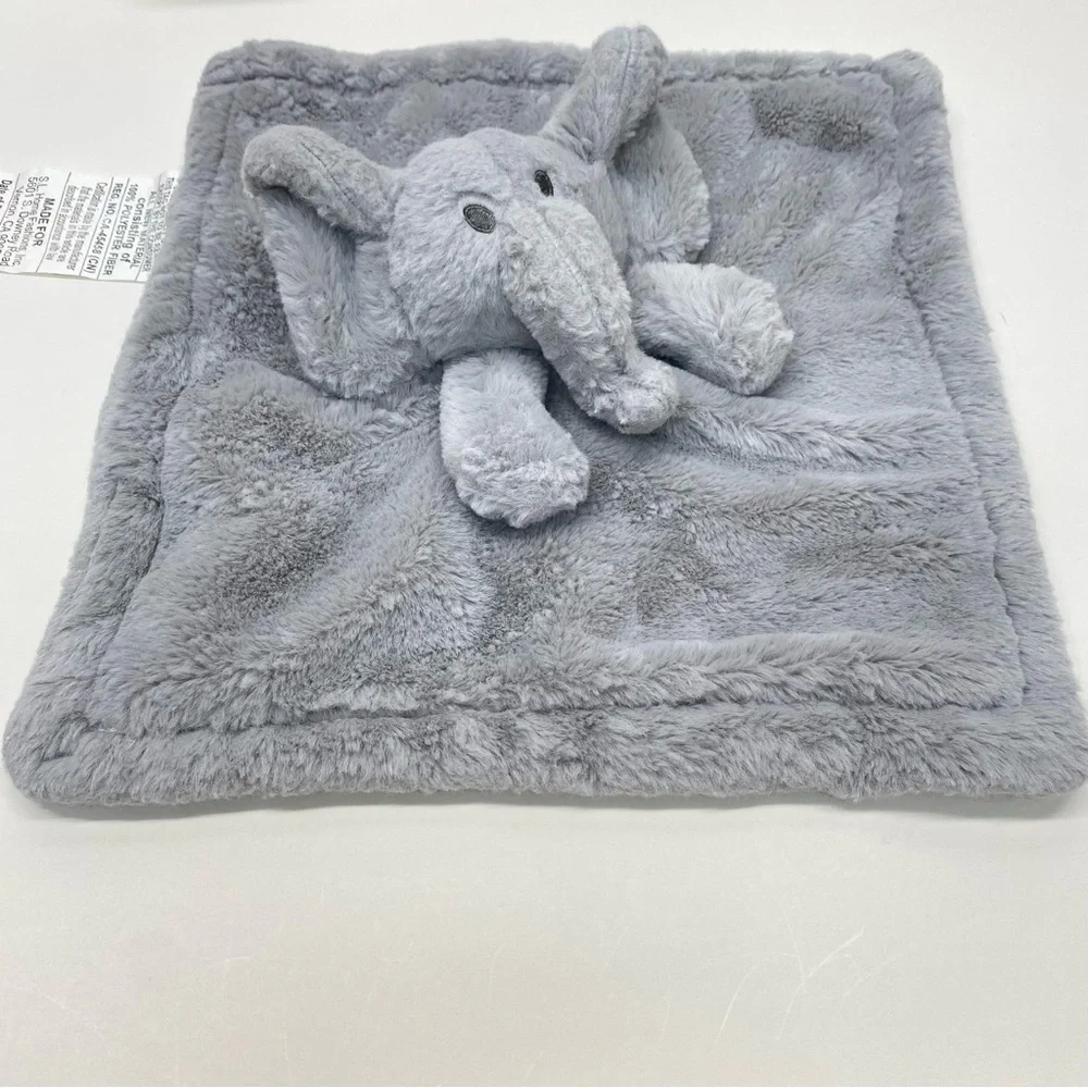 Gray Elephant Lovey Baby Security Blanket By SL Home Fashion Baby Toy Plush Soft